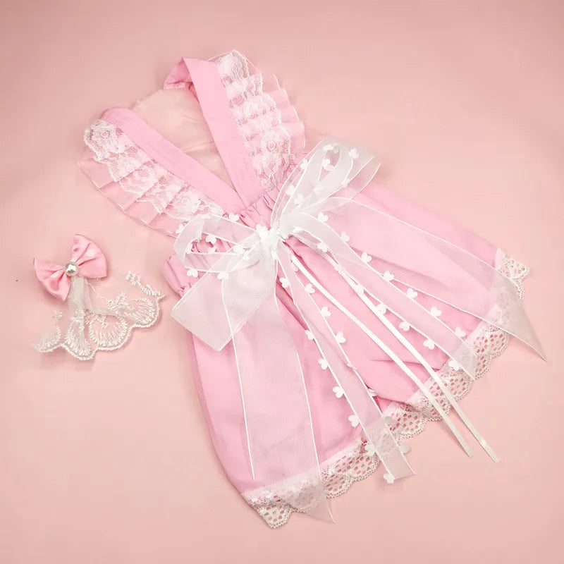 sweet cotton bow knot pet clothing