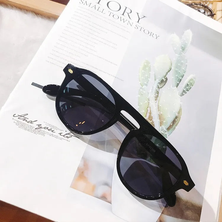 Casual Solid Color Pc Round Frame Full Frame Men's Sunglasses