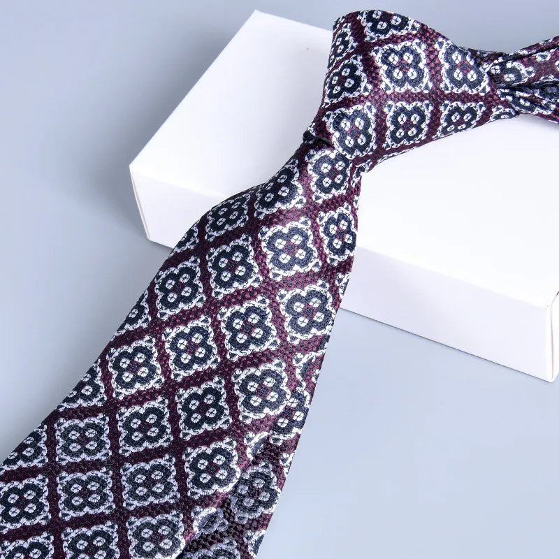 business animal flower polyester yarn men's tie