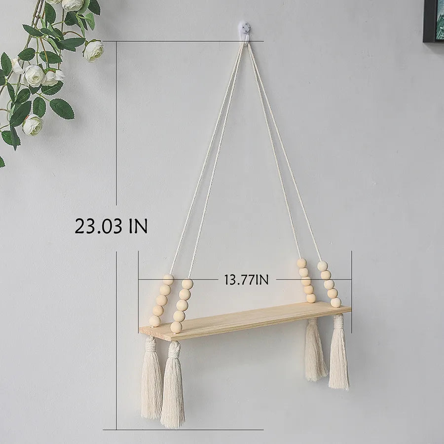 pastoral solid color wood pendant