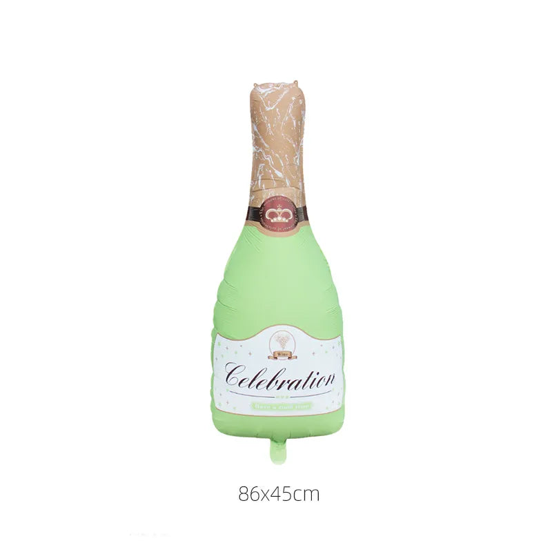 cute exaggerated romantic beer wine glass wine bottle aluminum film party birthday festival balloons