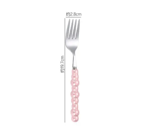 baroque style solid color stainless steel tableware 1 piece 1 set