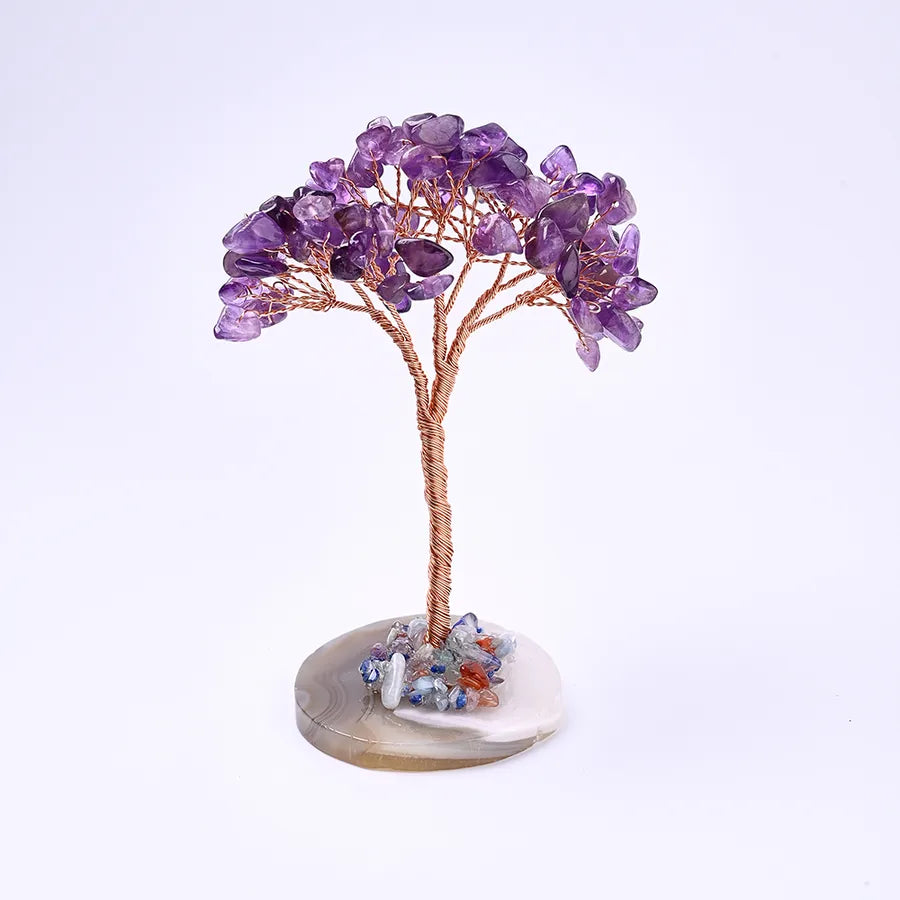 Casual Simple Style Tree Natural Gemstone copper wire Ornaments Artificial Decorations