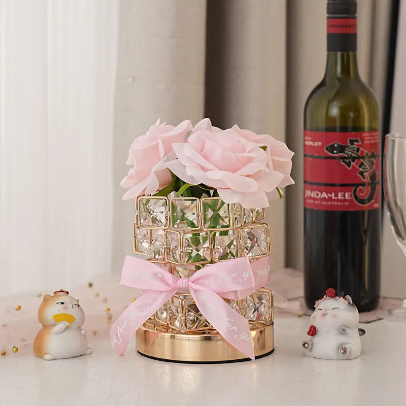 Simple Style Floral Crystal Birthday Night Lights Led Lights Night Lights