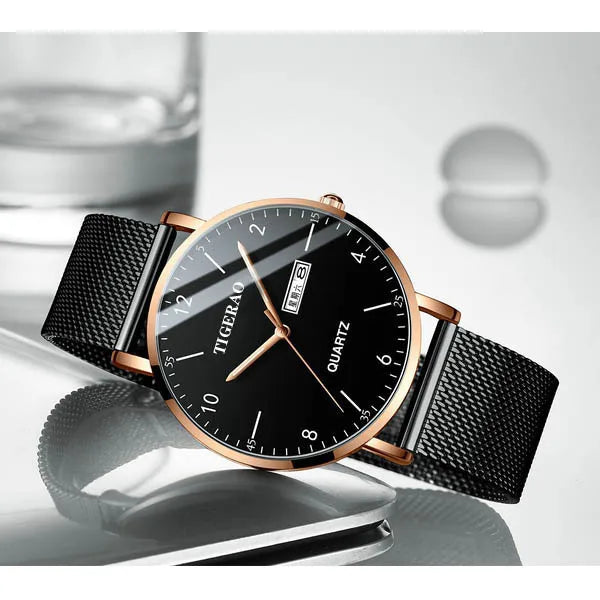 korean style geometric jewelry buckle quartz men's watches