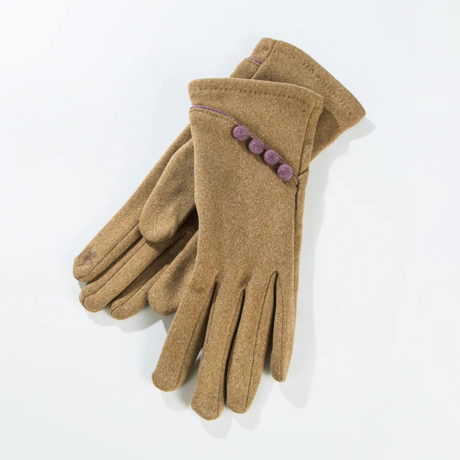 women's elegant solid color polyester cotton gloves 1 pair