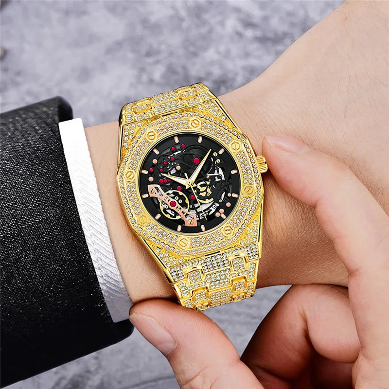 Modern Style Classic Style Round Single Folding Buckle Quartz Men's Watches