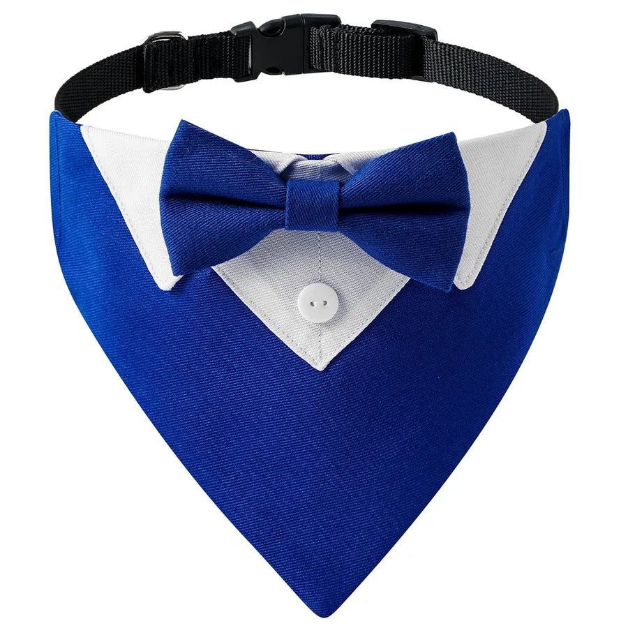 british style cotton bow knot pet scarf