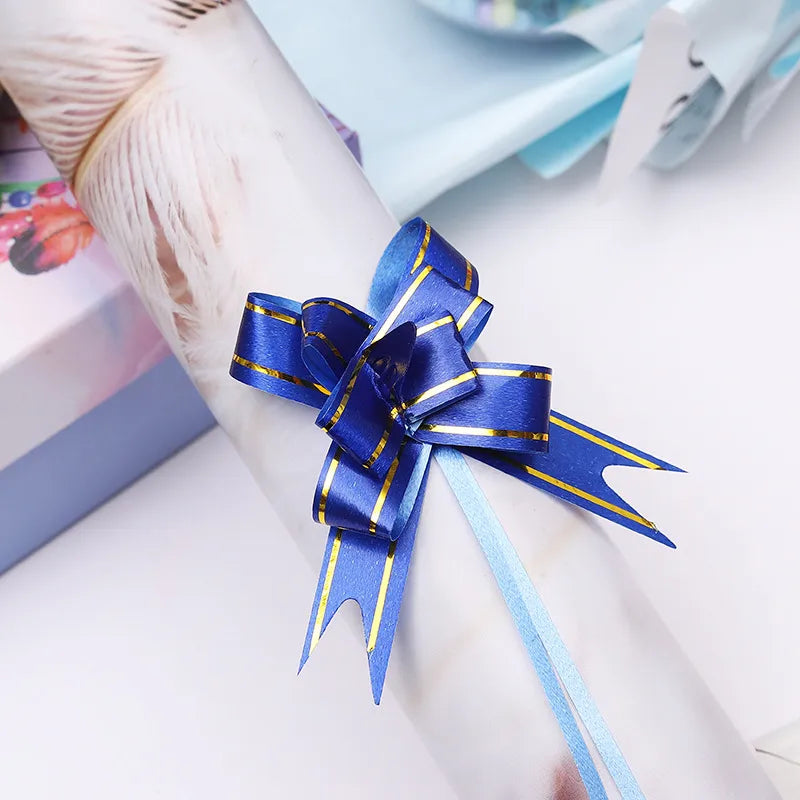 Free Shipping 15# Trumpeter Flower Christmas Holiday Decoration Gift Packaging PP Plastic Flower Bow Ribbon