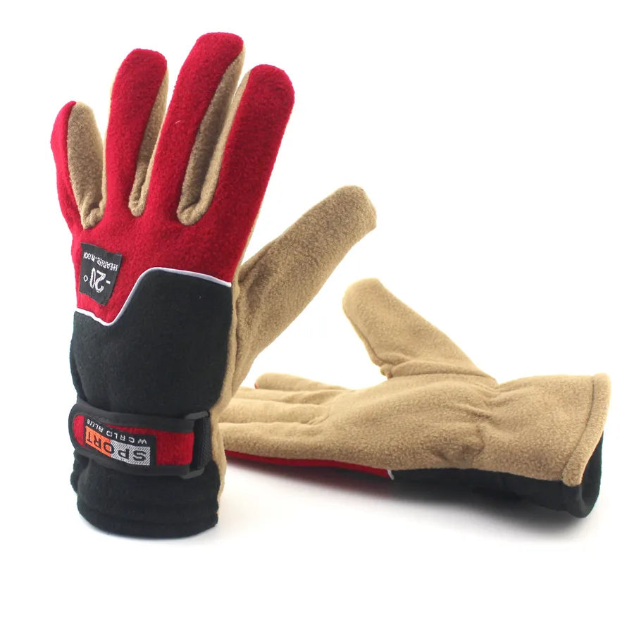 Gloves Men's Winter Couple's Gloves Riding Men's and Women's Winter Cycling Cold-proof Warm Outdoor Fleece Gloves
