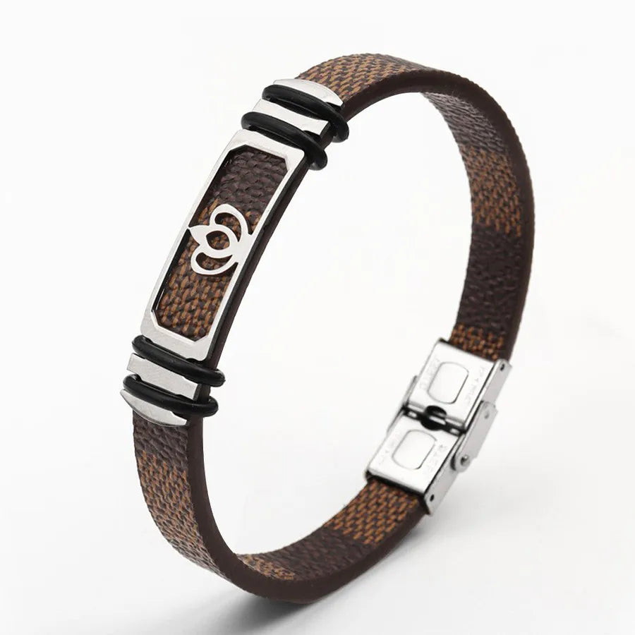 Retro Punk Animal rope Titanium Steel Plating Men's Bangle Men Cord & Leather Bracelets