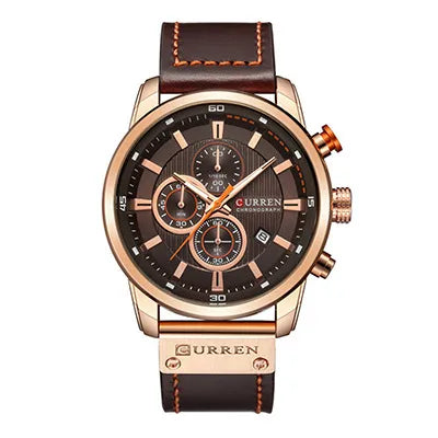 business round buckle quartz men's watches