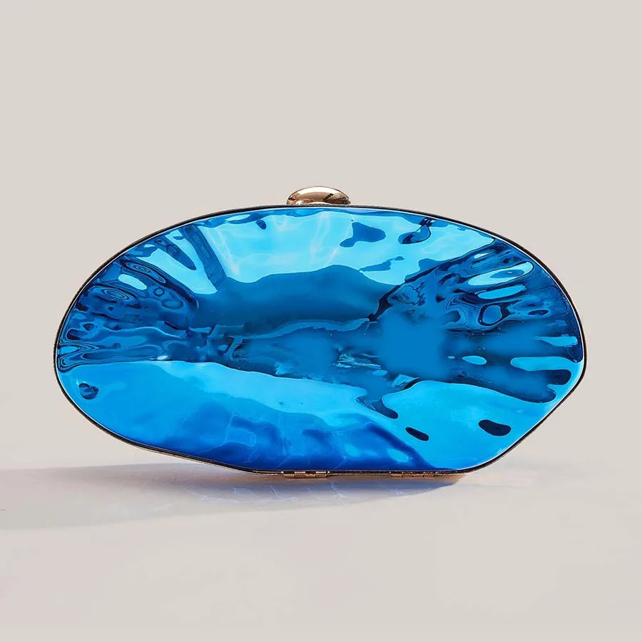 Women's  New One-Shoulder Crossbody Bag Special-Shaped Shell Electroplating Bag Fashion Wedding Dinner Clutch