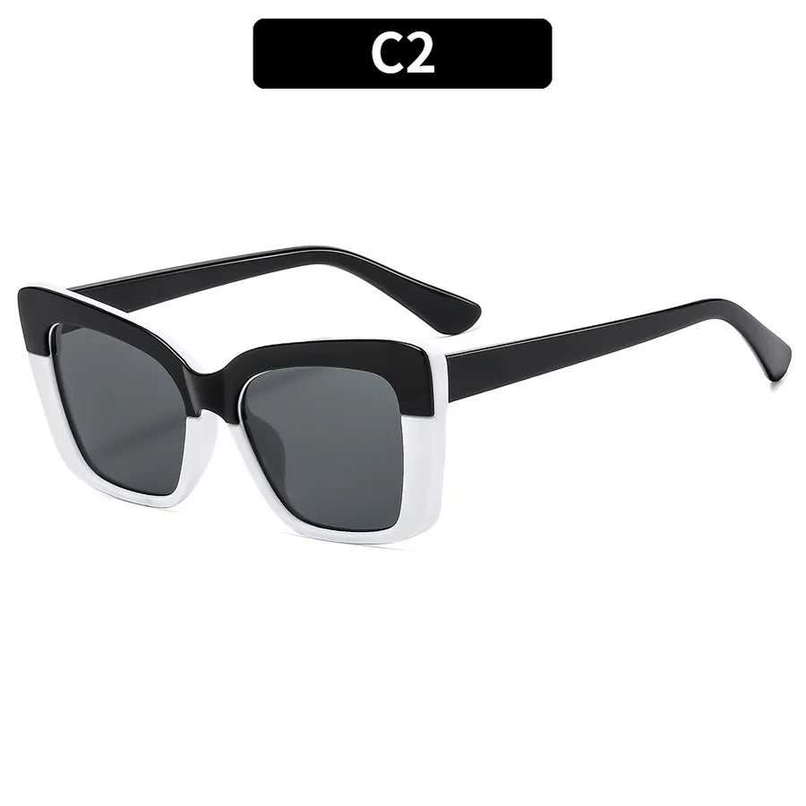 Casual Color Block Ac Square Full Frame Men's Sunglasses