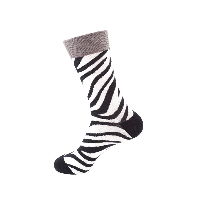 Halloween Modern Style Men's Printing Poached Egg Skull Cotton Ankle Socks A Pair