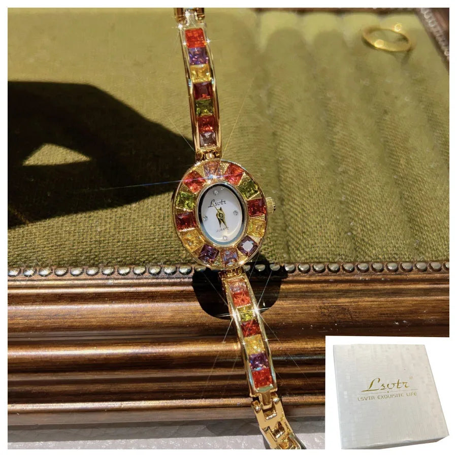 Shiny Geometric Jewelry Buckle Quartz Watch Women's Watches