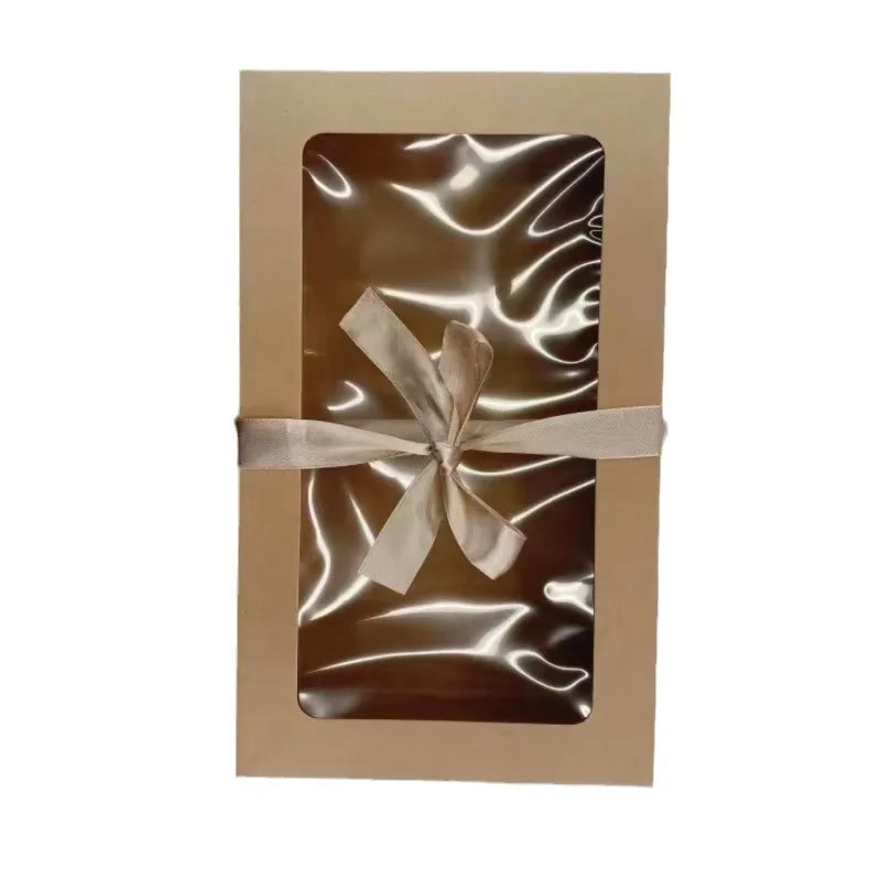 Bow decoration gift box new heaven and earth cover paper box window scarf gift box Kraft paper bag corrugated box