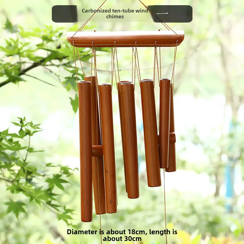 Creative Features Bamboo Wind Bell Hanging Ornaments Bamboo Bell Decoration Feng Shui Gift Bamboo Tube Wind Bell