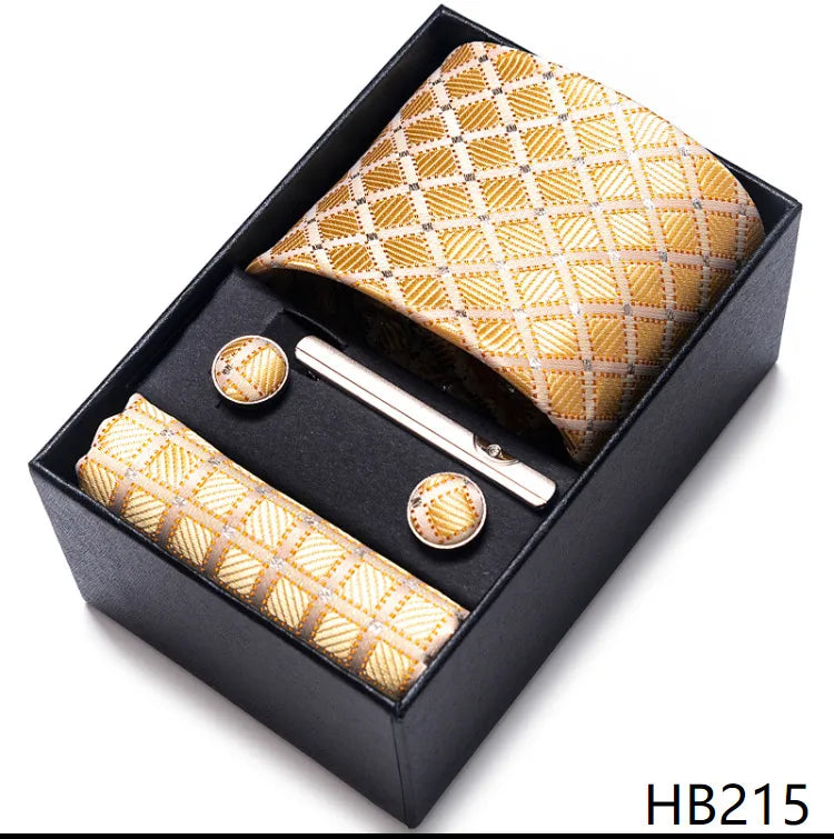 simple style geometric solid color polyester yarn men's cufflinks lavalier tie