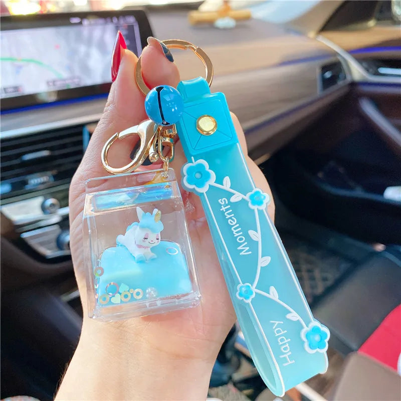 cartoon style  arylic women's bag pendant keychain