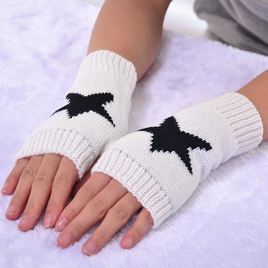 Unisex Cute Geometric Warm Gloves