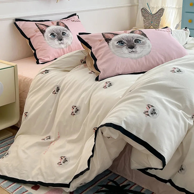 Cute Dog Cat Cotton Beddings Bedding