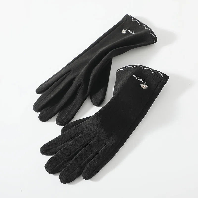 Women's Basic Simple Style Solid Color Gloves