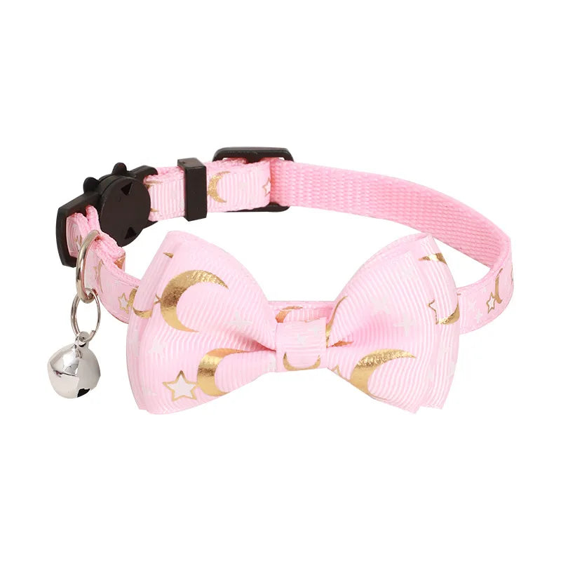 casual classic style polyester bow knot pet collar