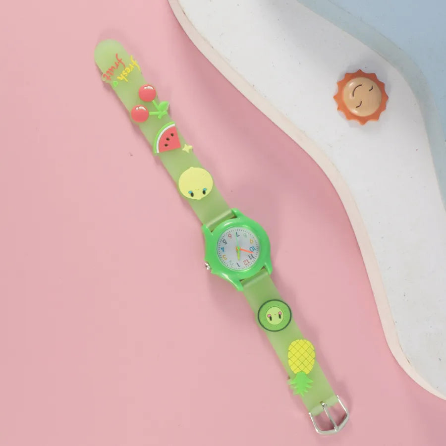 New PVC Color Case Cartoon Children's Quartz Watch Cute Creative Toy Watch Primary School Boys Girls Watch