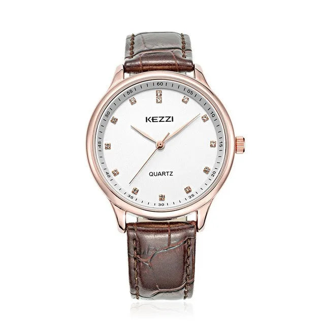simple style solid color buckle quartz men's watches