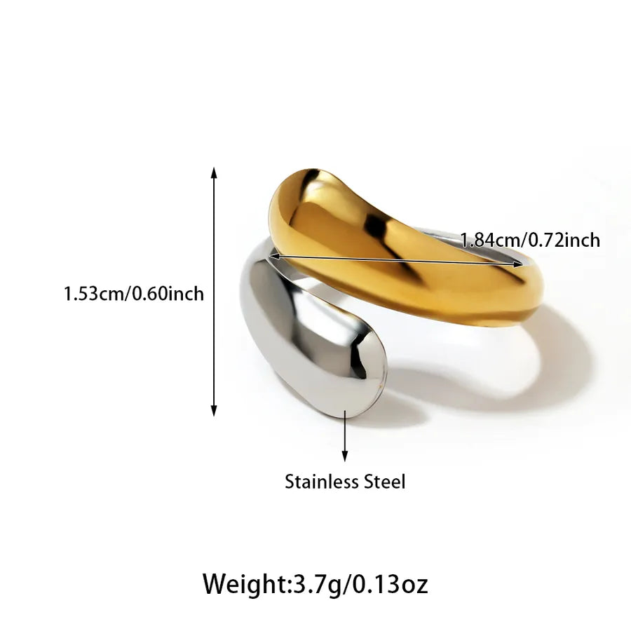 Wholesale Jewelry Casual Starfish Heart Shape Flower 304 Stainless Steel Open Rings