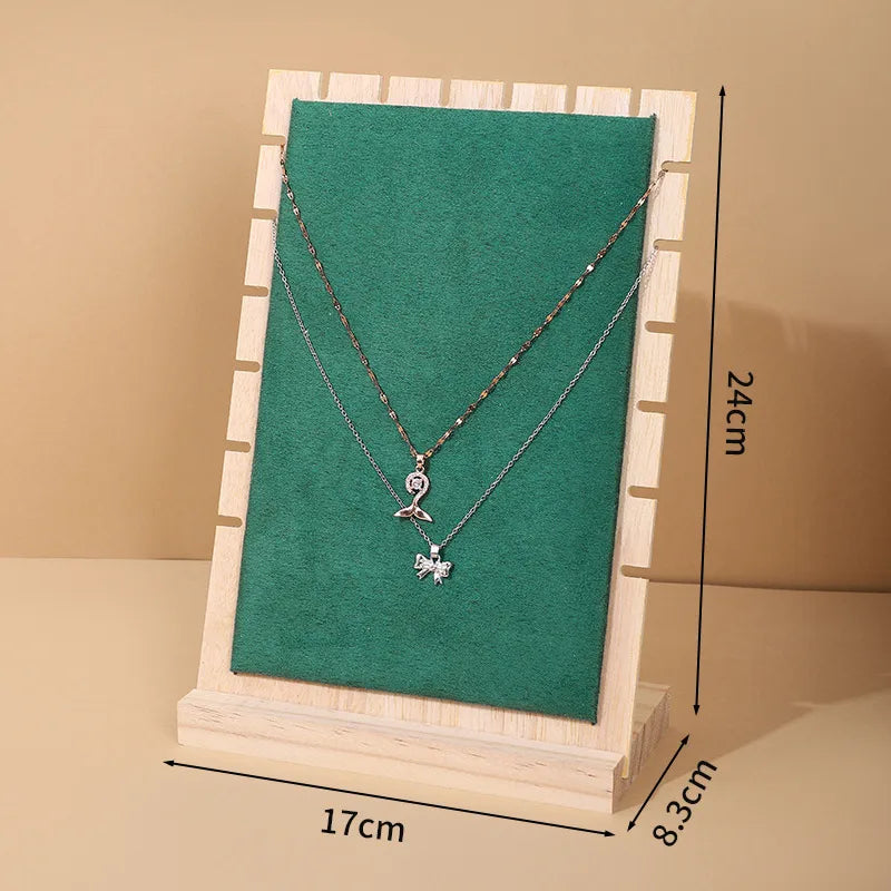 1 Piece solid wood Classic Style L Shape Jewelry Display
