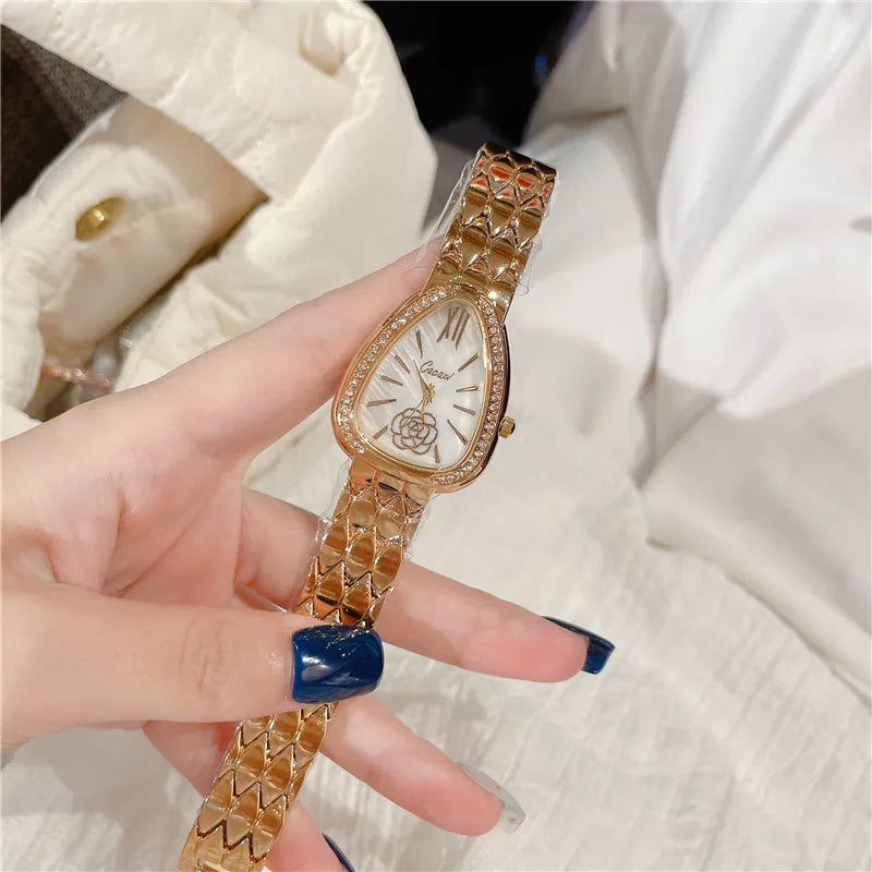 Retro Classic Style Solid Color Jewelry Buckle Quartz Watch