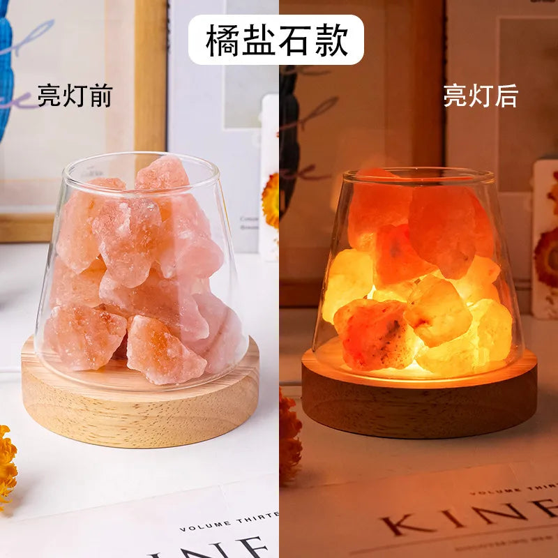 Chinoiserie Retro Geometric Crystal Ornaments Aromatherapy Small Night Lamp Lighting Accessories