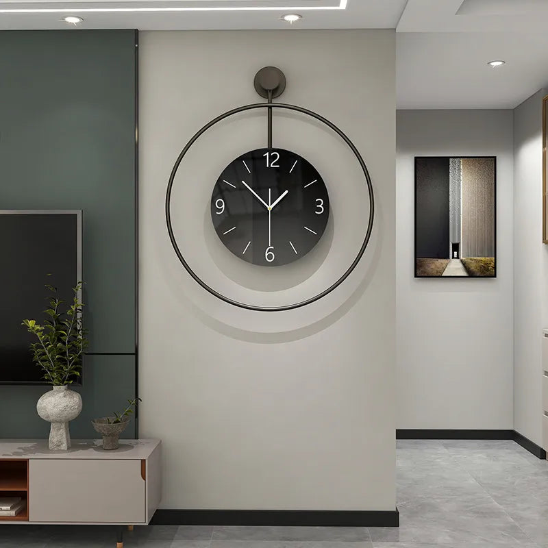 Internet Celebrity Creative Wall Clock Living Room Entrance Background Decoration Clock Wall Hanging Home Modern Simple Art Clock