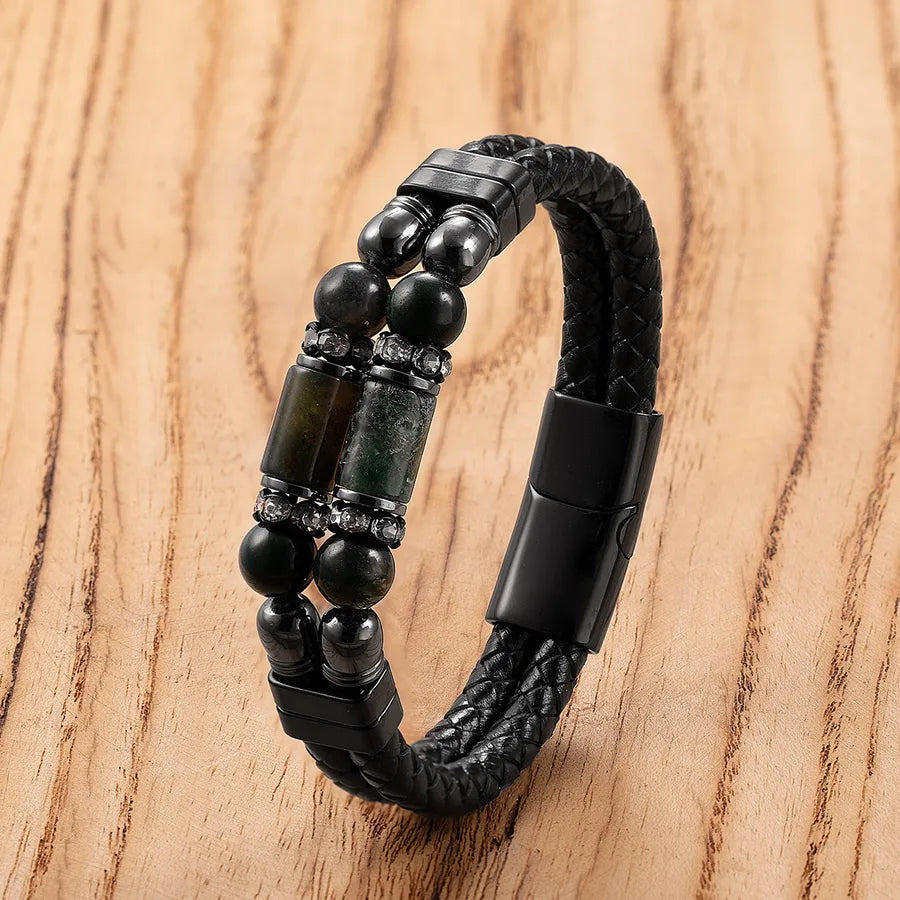 Vintage Style Classic Style Commute Geometric Leather rope Stone Metal Unisex Bracelets