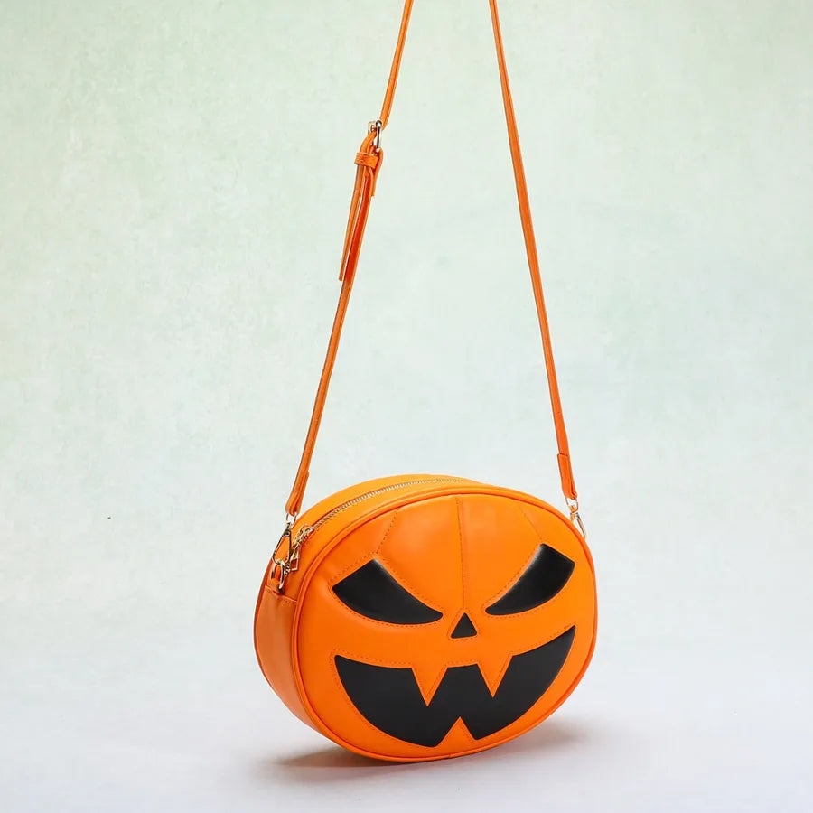 Bag New Pumpkin Bag Halloween Funny Personality Skull Spoof Dress up Crossbody Bag Candy Gift Shoulder Bag
