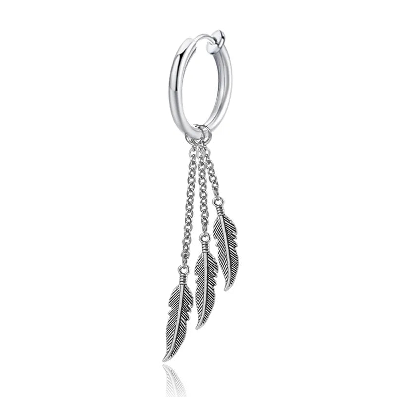 geometric plating stainless steel no inlaid earrings