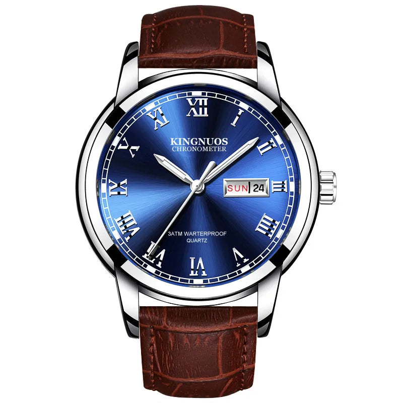 casual solid color double side snaps quartz men's watches