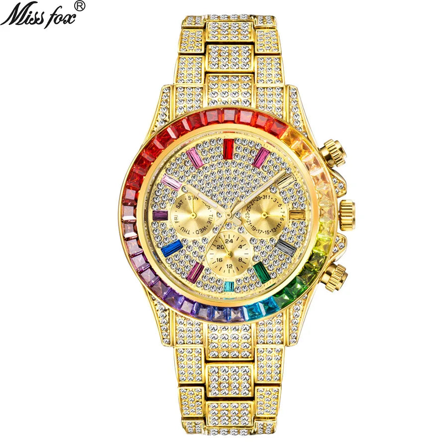 Fashion Geometric Butterfly Double Snap Quartz Men's Watches