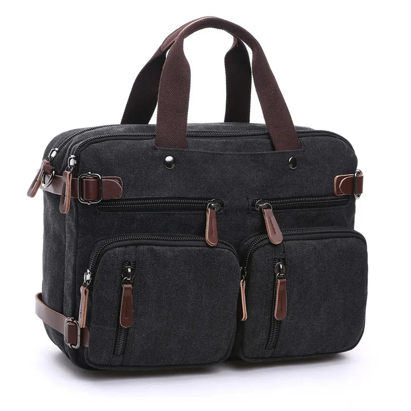 Travel Leisure Canvas Bag Business Large Capacity Briefcase Portable Crossbody Backpack Luggage Bag