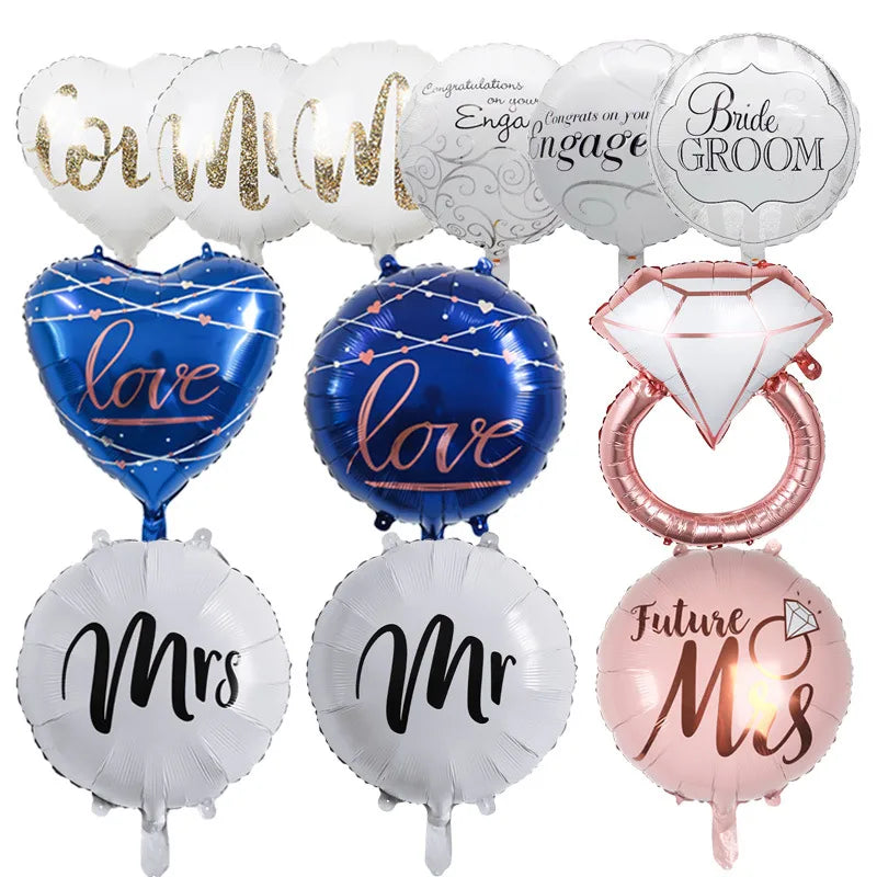 valentine's day letter aluminum film wedding party balloons