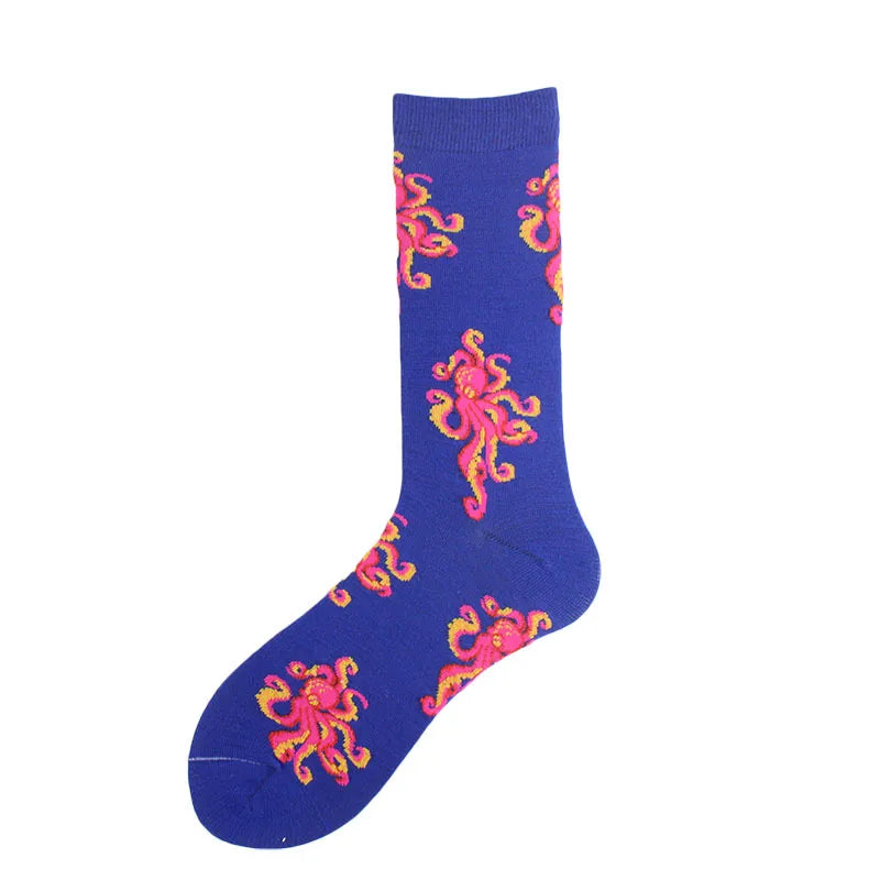 men's cartoon style animal cotton ankle socks a pair