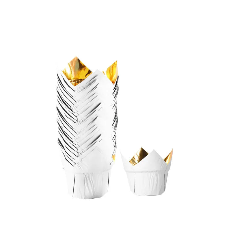 Simple Style Solid Color Single-Sided Aluminum Composite Paper cake cups