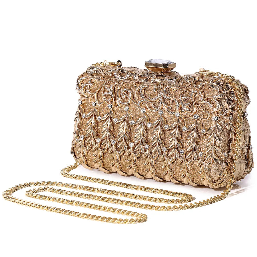 Pu Leather Alloy Solid Color Square Evening Bags