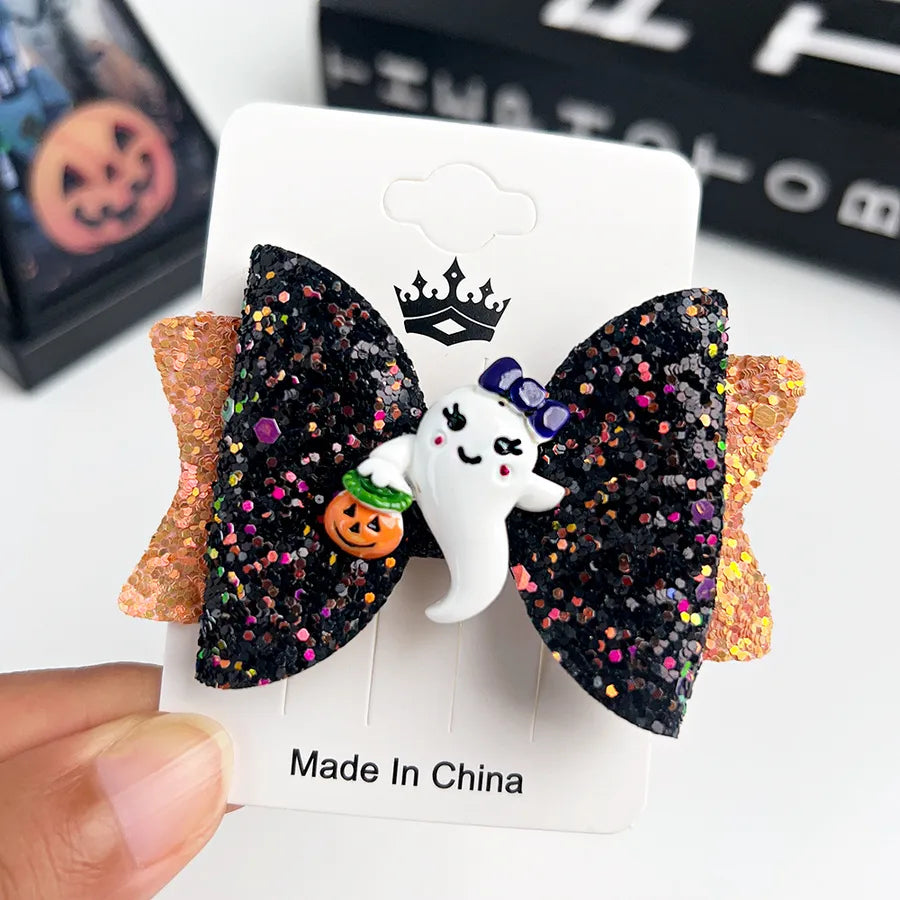 New Arrival Halloween Ornaments Creative Funny Pumpkin Ghost Bat Side Clip Top Clip Festival Atmosphere Hair Accessories