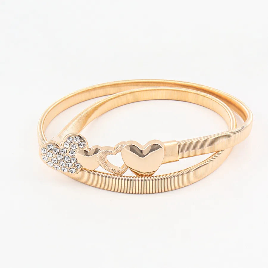 fashion geometric heart shape metal women's chain belts