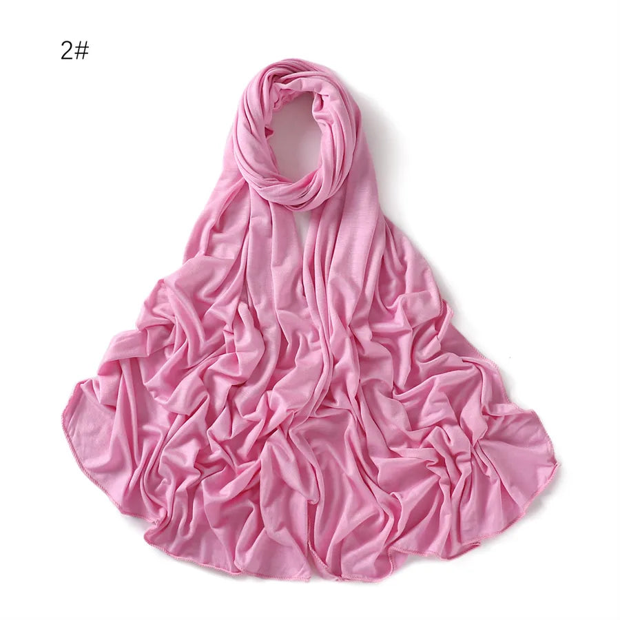 women's basic solid color mercerized cotton modal cotton linen scarves