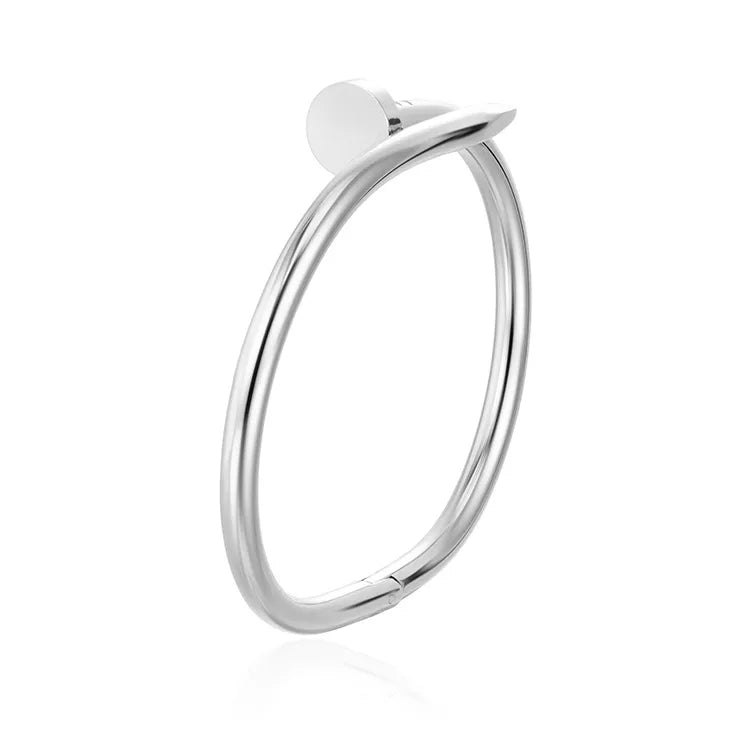 Retro Classic Style Geometric Flower 304 Stainless Steel Bangle In Bulk