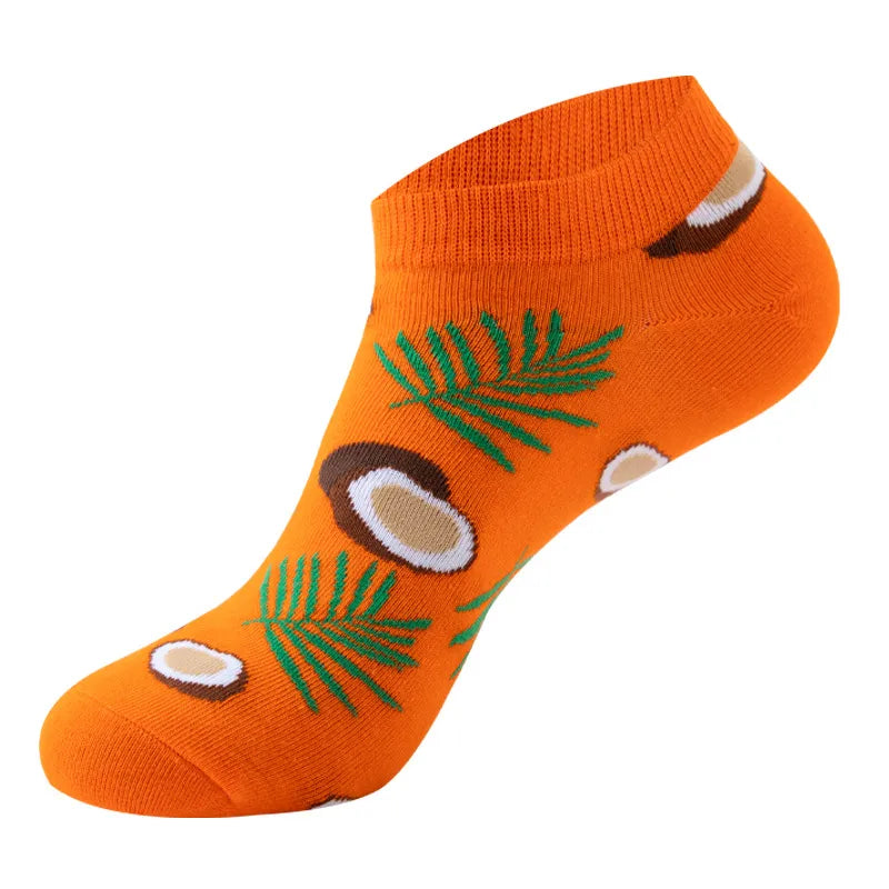 Unisex Cute Modern Style Fruit Strawberry Watermelon Cotton Ankle Socks A Pair